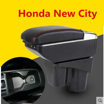 

For Honda New City armrest box central Store content Storage box with cup holder ashtray USB interface products 2015-2017