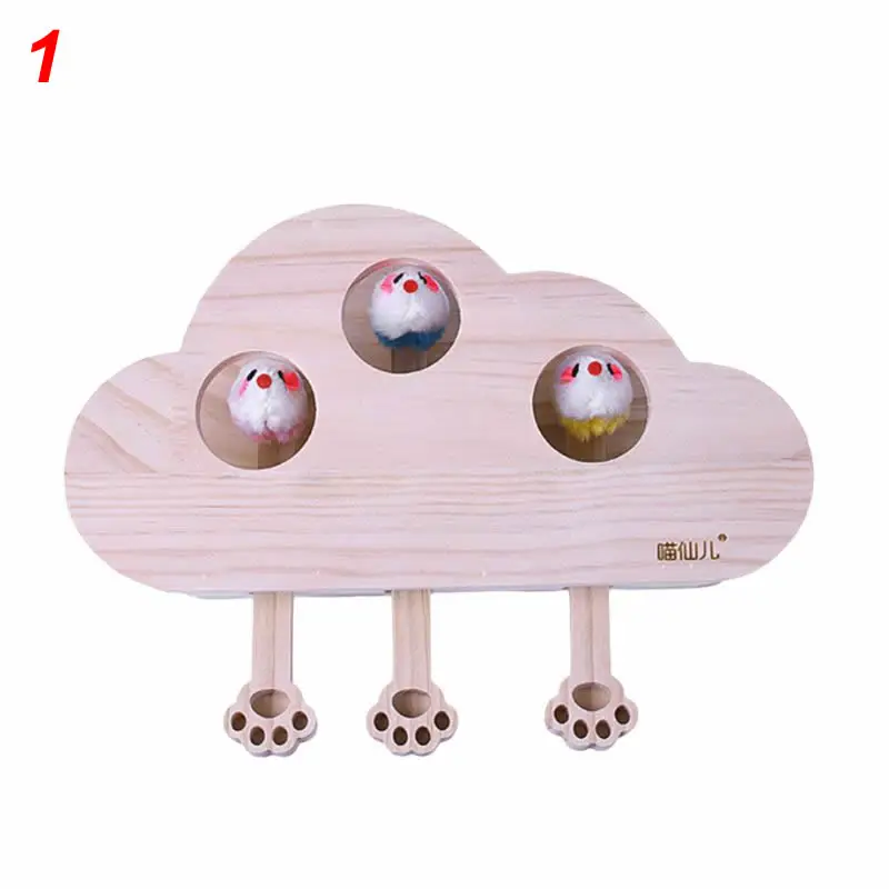 Игрушки для кошек комнатная массивная деревянная игрушка-головоломка для кошек Интерактивная забавная кошка охотничий хомяк палка игрушки товары для домашних животных - Цвет: 1