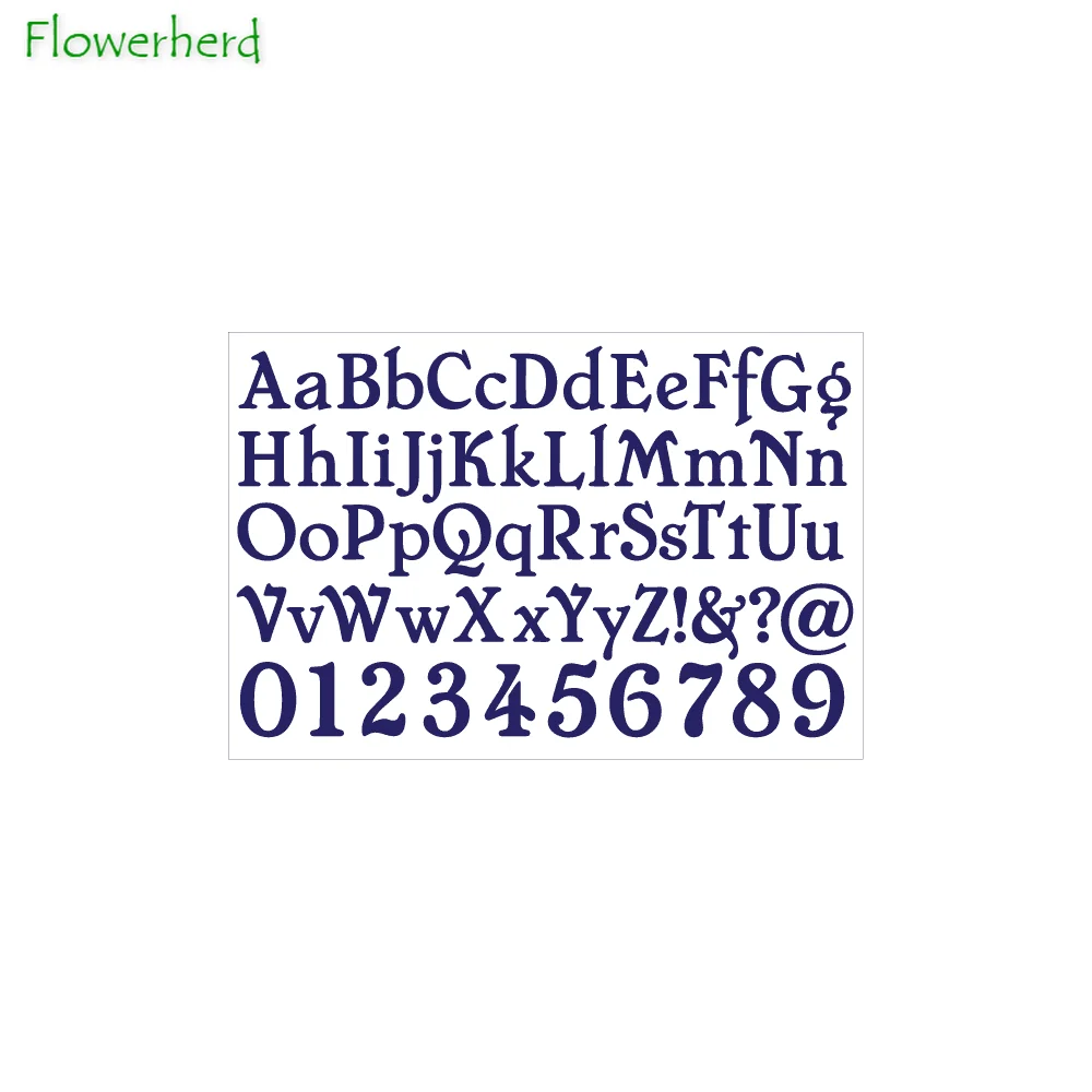 

Elegance Alphabet Mould all Letter A-Z In Both Lowercase and Uppercase Numbers 1-9 and Various Symbols (including !,&,  and @)