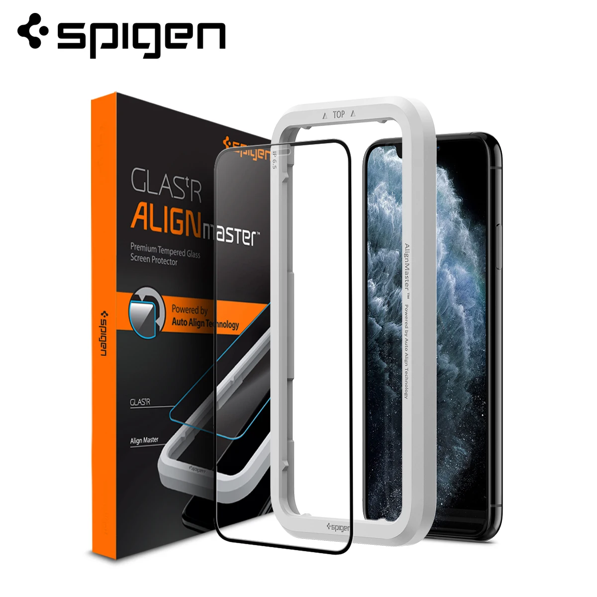 Защитная пленка Spigen для iPhone 11 Pro Max (6 5 дюйма)/iPhone XS закаленное стекло полное