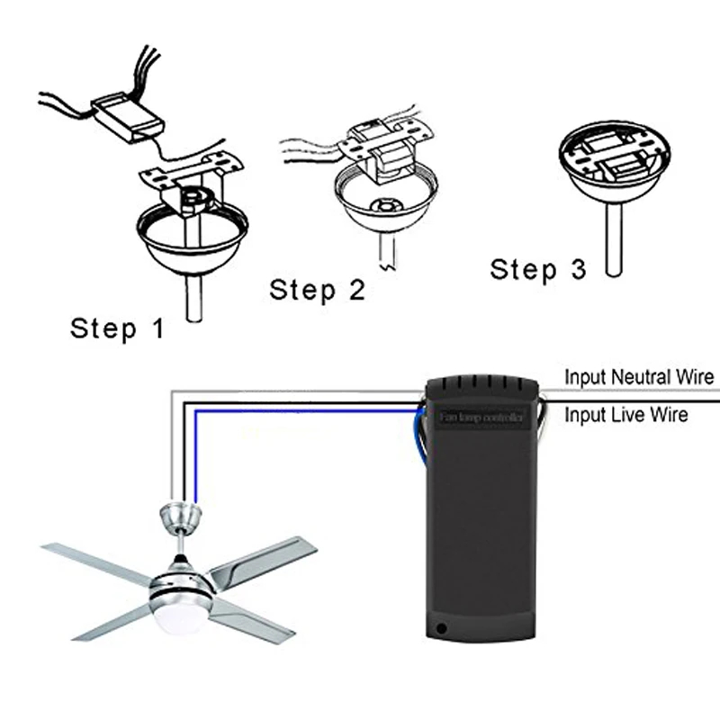 controle remoto temporizador ventilador velocidade controlador funciona