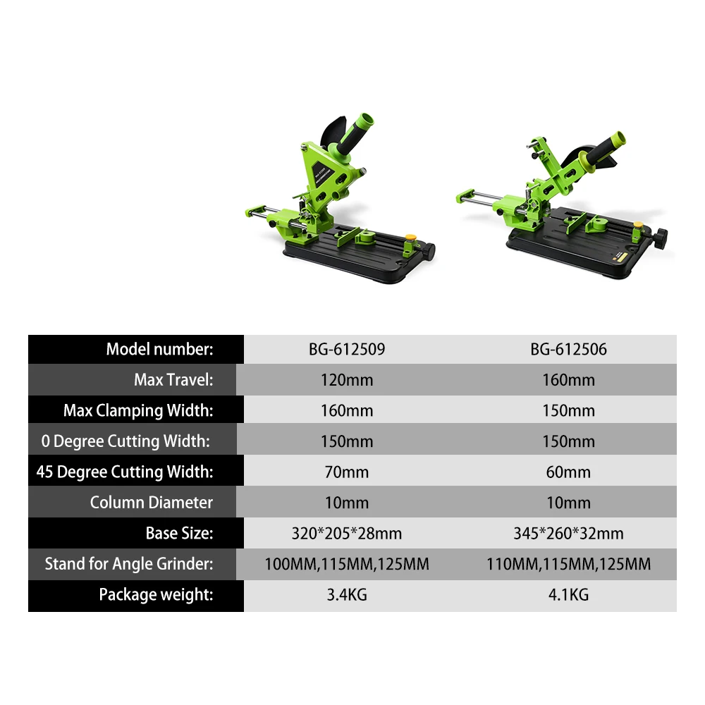 Allsome Hoek Molen Ondersteuning Grinder Holder Cutter Stand Bracket Houder Snijmachine Voor 100/115/125Mm Hoek grinder