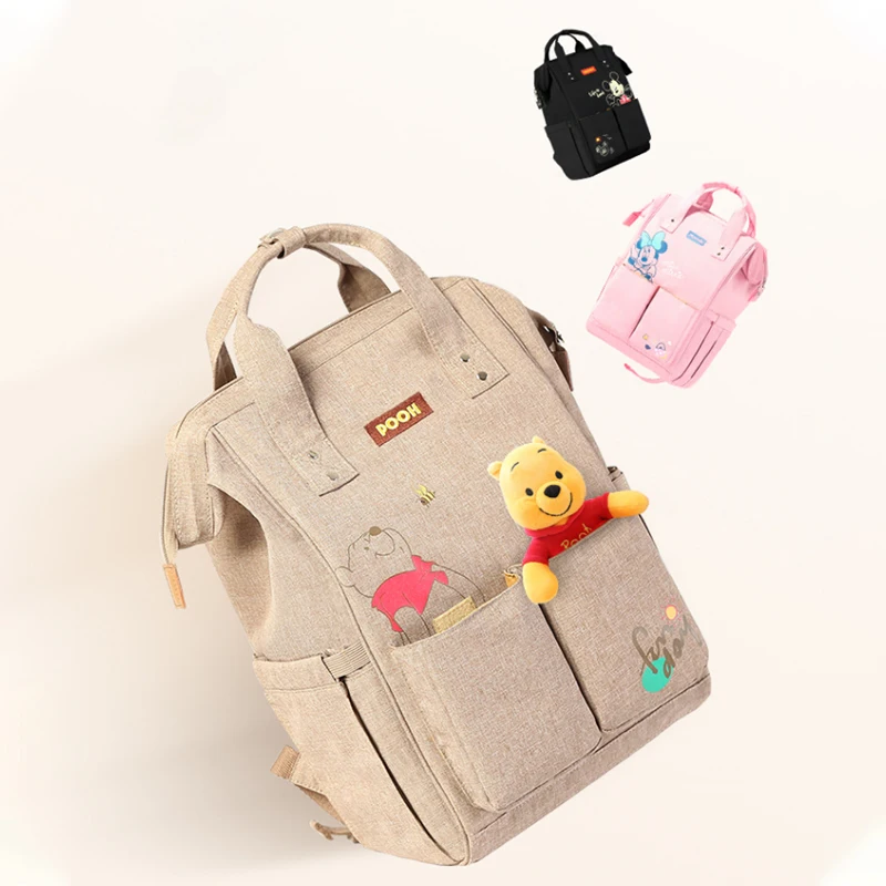 

DISNEY Winnie Cartoon Baby Bags For Mom Traveling Diaper Bag Backpack Multifunctional Bottle Insulation Wet Bag Baby Organizer