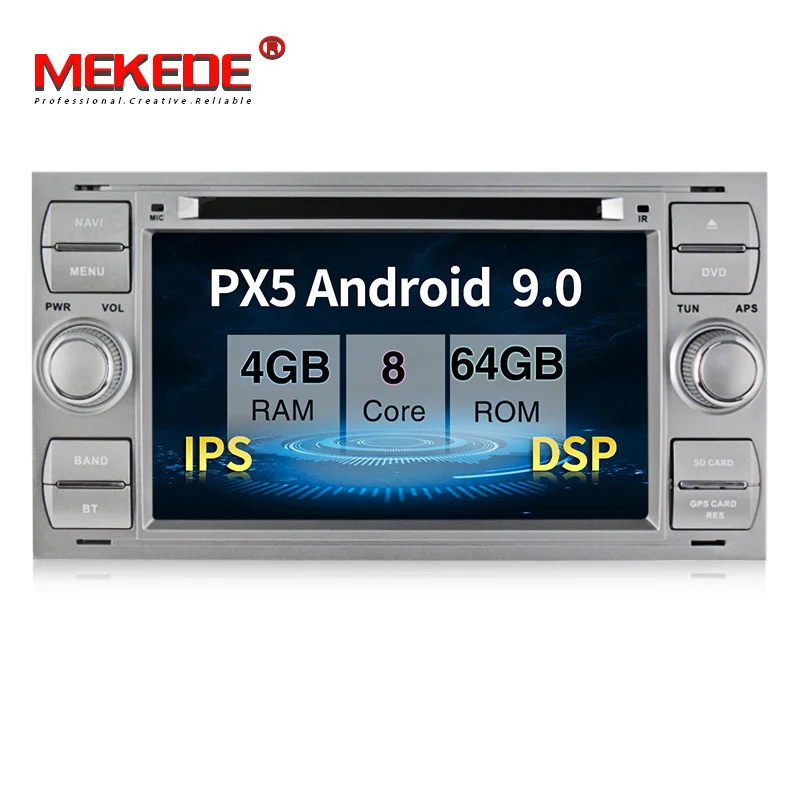

PX5 8cores Android9.0 Car multimedia Player Navigation GPS DVD for Ford/Mondeo/Focus/Transit/C-MAX 4GB RAM 64GB ROM DSP IPS navi