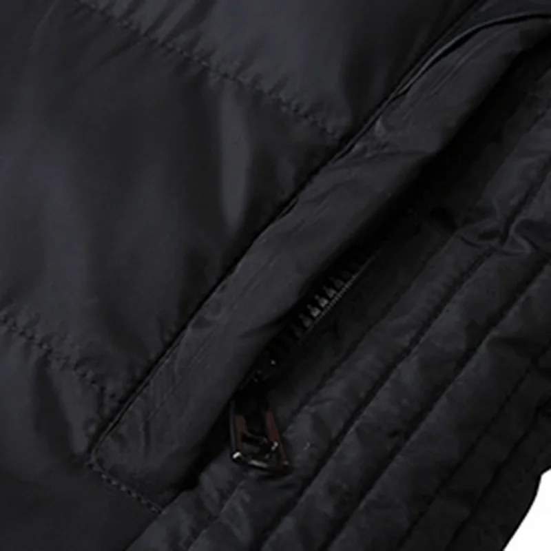 Зимняя мужская Толстая хлопковая куртка с капюшоном кожаная вышивка с воротником-стойкой куртка-пуховик с капюшоном мужская зимняя куртка