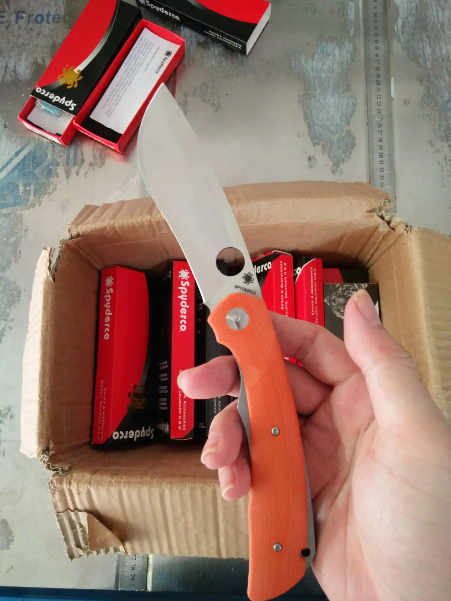 Оранжевый Новое поступление OEM kershaw 1225 8CR13 лезвие G10 углеродное волокно патч ручка Открытый Отдых выживания карманный складной нож EDC инструменты - Цвет: Оранжевый