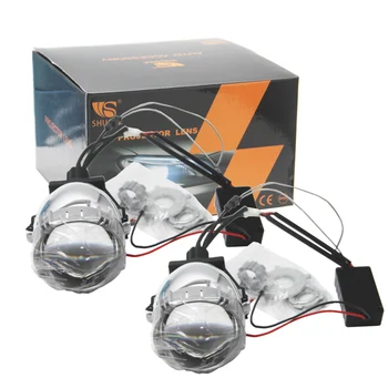

SHUOKE 2 PCS Bi led lens 2.5 Beam Projector Mini Auto Accessoriess Lens Headlight LED Goods for bmw g30 , for ford focus 3