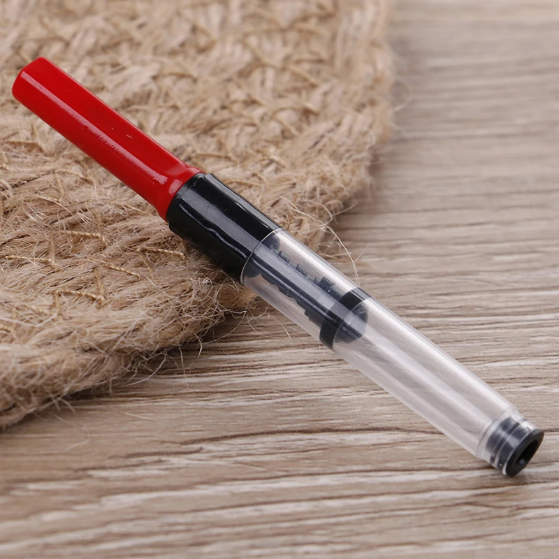 6.5cm Hot sale 1pc FOUNTAIN PEN refill INK CONVERTER PUMP CARTRIDGES Black - Цвет графита: red