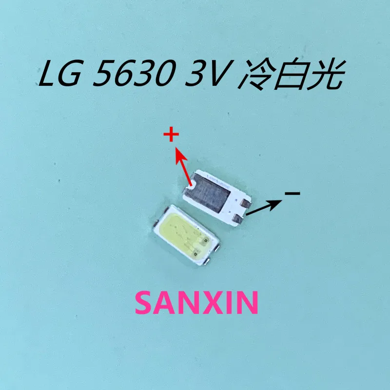 100 шт. для LG 5630 3V 0 5 W светодиодный Подсветка светодиоды средней мощности холодный