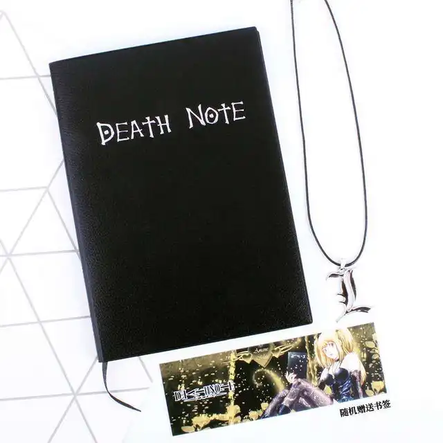 Student Diary Anime Death Note Notebook Set Leather Journal And Necklace Feather Pen Journal Death Note Pad For Gift F