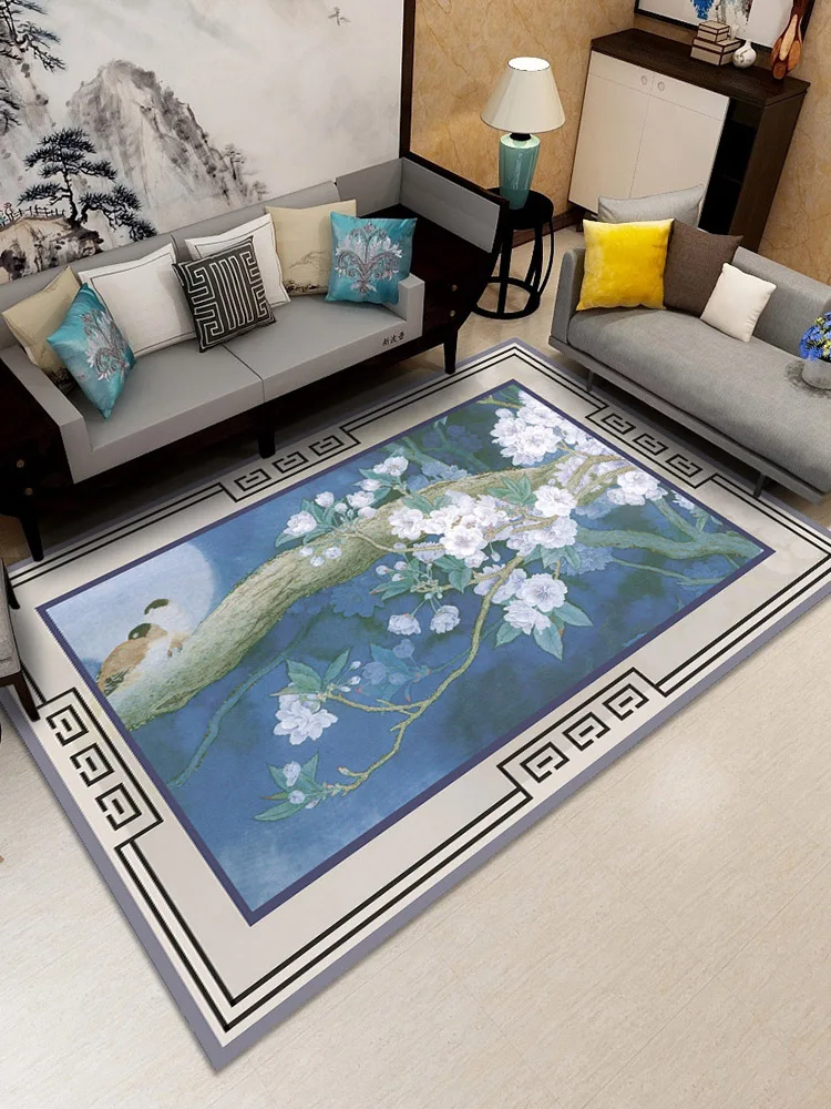 Китайский ковер гостиной, китайский стиль, современный простой чайный столик одеяло, бытовой прикроватный коврик