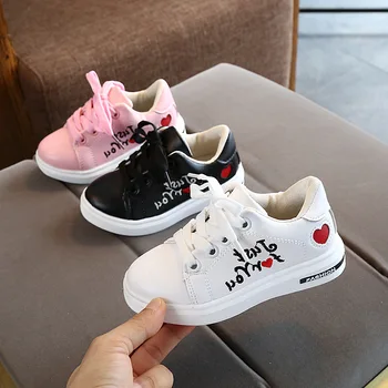

Girls Fashion Sneakers Kids Cute Decoration Sports Shoes Children Breathable Non-Slip Rubber Sole Casual Shoes