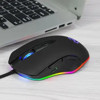 

Wired Gaming Mouse Macro Programmable RGB Rainbow Backlit 4800DPI 12 Adjustable DPI Optical USB Mice Mause for laptop PC LOL CS