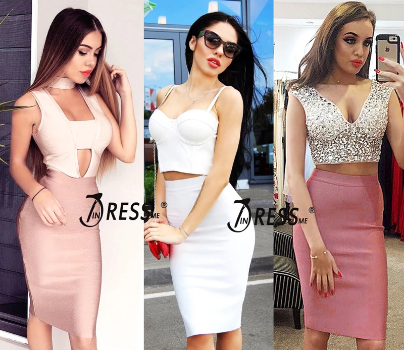 INDRESSME-2019-New-Women-Bandage-Skirt-Solid-Wear-To-Work-Skirt-For-Lady-Fashion-Knee-Length