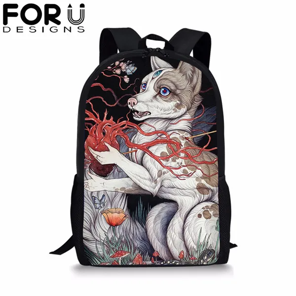 CDGX1404C FORUDESIGNS/3 шт./компл. Школьная Сумка подростковая Готическая колдовская кошка школьный рюкзак для девочек Детская сумка для книг рюкзак для путешествий Подарок - Цвет: CDGX1404C