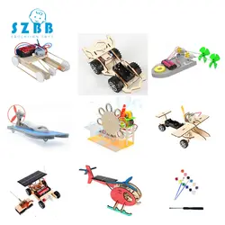 2019 Sz пара 9 комплектов стволовых обучающих комплектов Сделай Сам детский научный проект игрушки мальчик креативная деревянная модель