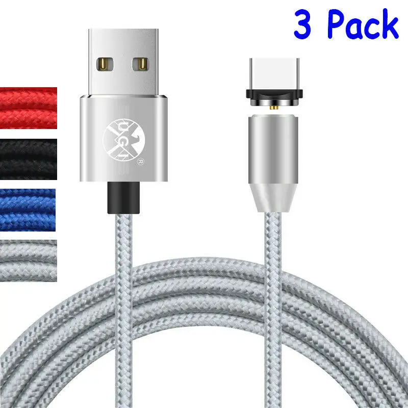 3 Blue USB C Cable 3 пакет Быстрый Магнитный переходник для зарядки для iPhone Android USB C зарядный кабель - Цвет: 3 Blue USB C Cable