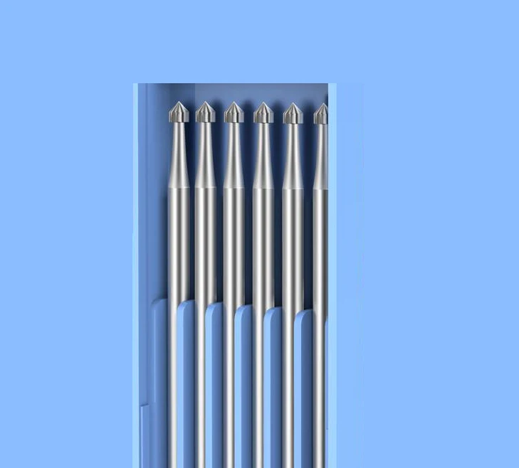 6pc DIY Jewelry Tool Diamond Rotary Burs Jewelry Polishing Tools Drill Engraving Bits Grinding Burs diameter 2.35mm