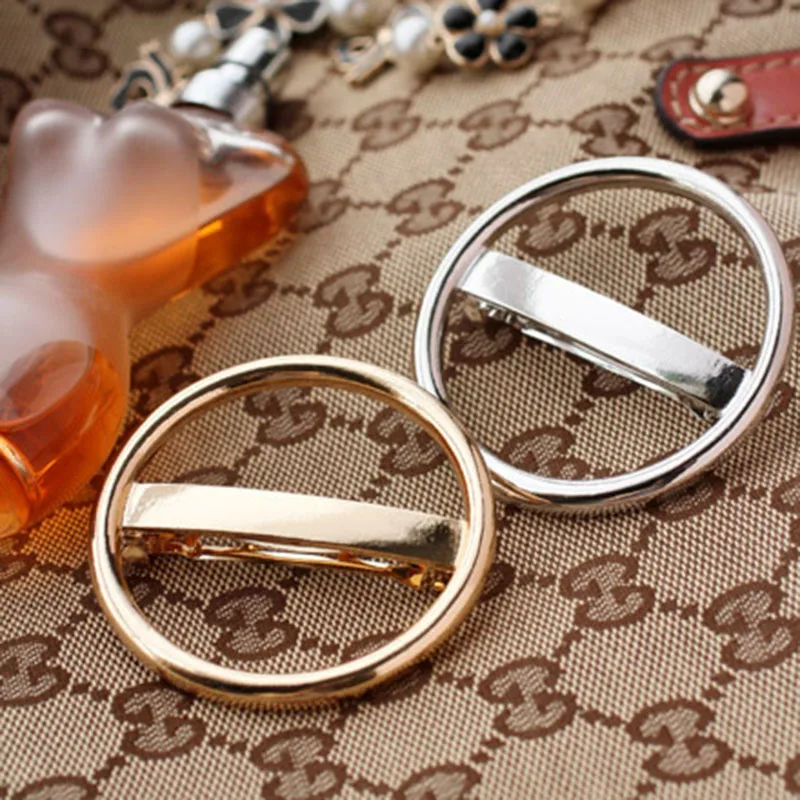 Fashion Woman Hair Accessories Clip Pin Metal Geometric Alloy Hairband Circle Hairpin Barrette Girls headwear headdress |