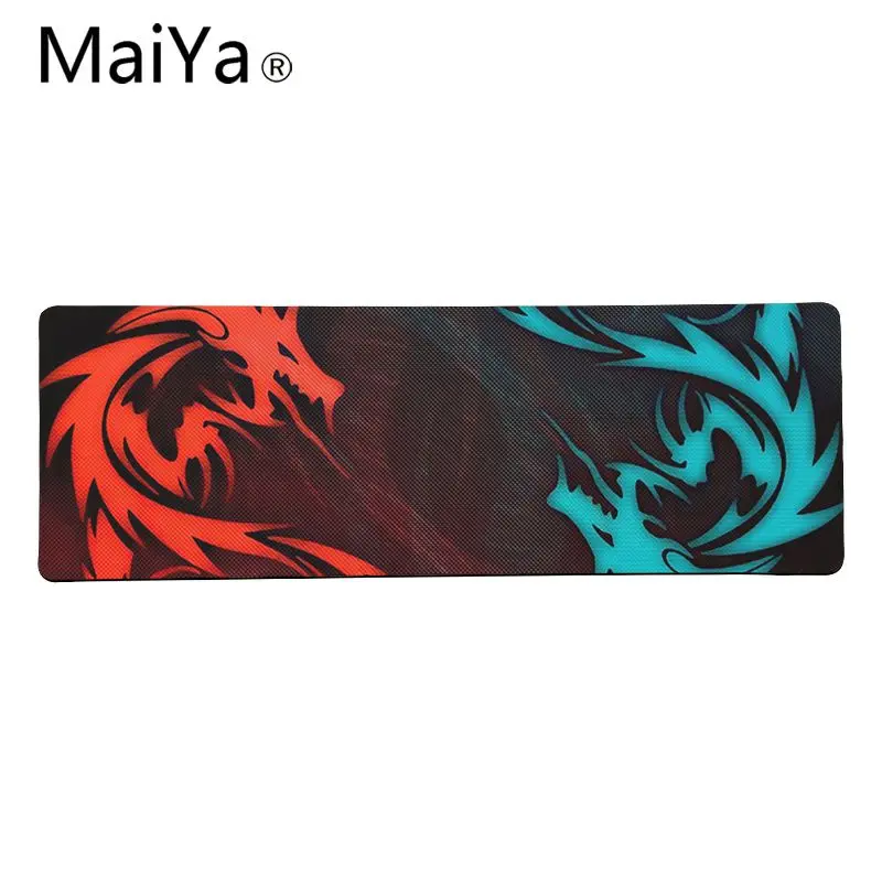 Maiya высокое качество MSI Dragon DIY дизайн игровой с узором коврик для мыши большой коврик для мыши клавиатуры коврик - Цвет: Lock Edge 40X90cm