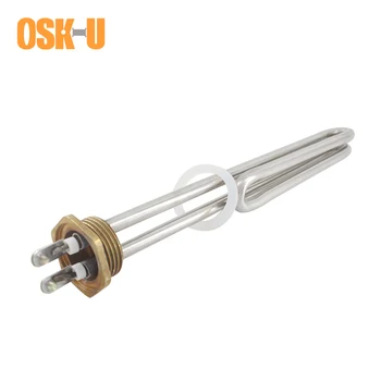 

220V Tubular Water Heater Element 1 inch/DN25 Thread Stainless Steel Electric Heating Element for Boiler Tank 2KW/3KW/4KW
