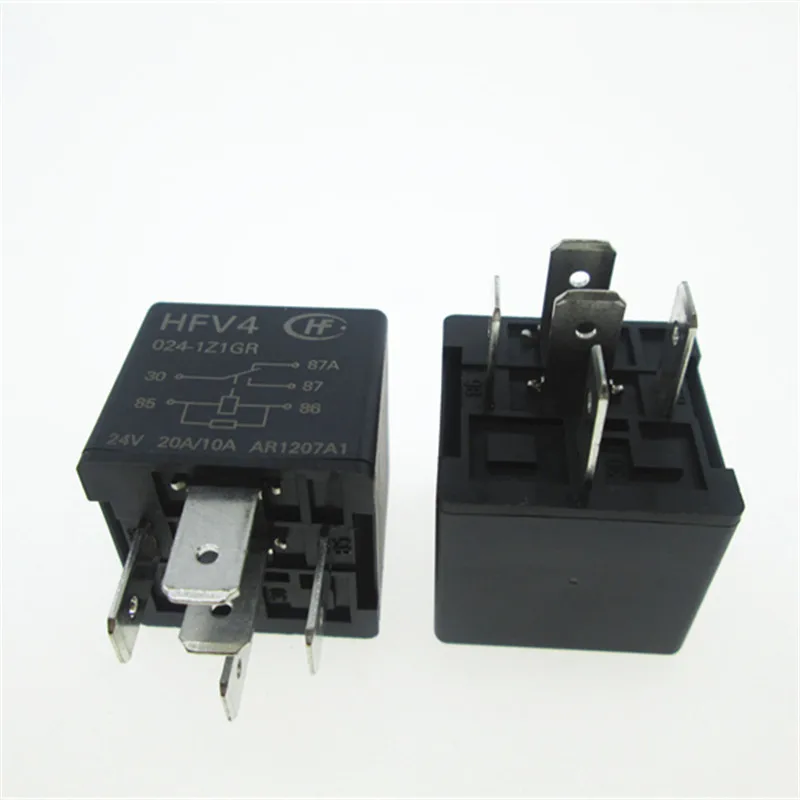 

new auto car 24V relay HFV4 024-1Z1GR HFV4-024-1Z1GR HFV40241Z1GR 24V 24VDC DC24V 10A / 20A 5PIN