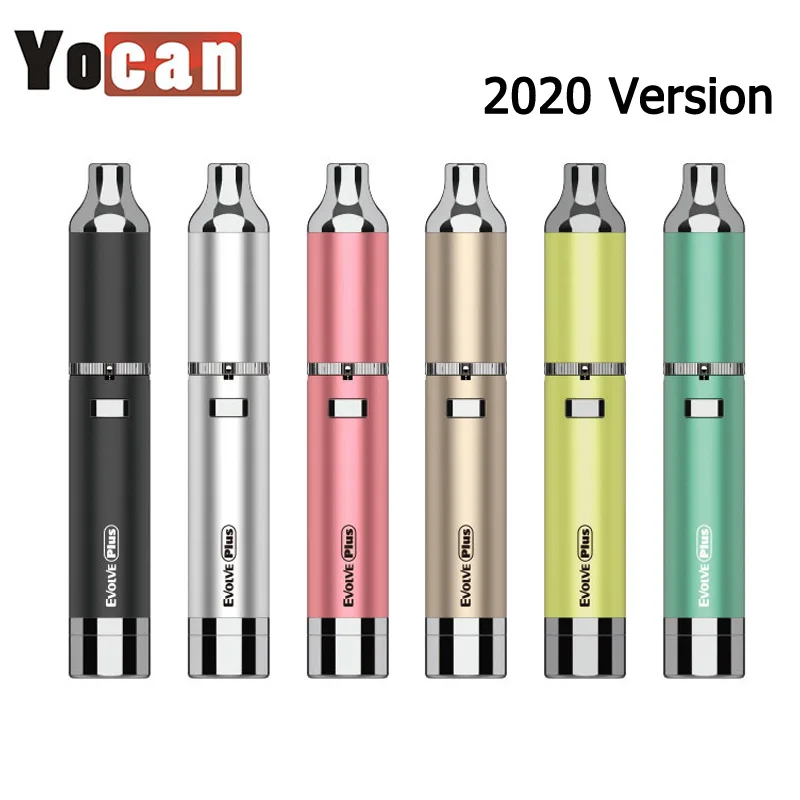Yocan-vaporizador Evolve Plus versión 2020, vaporizador de cera de hierbas secas, bolígrafo de vapeo, batería de 1100mAh, Cigarrillo Electrónico de doble bobina de cuarzo