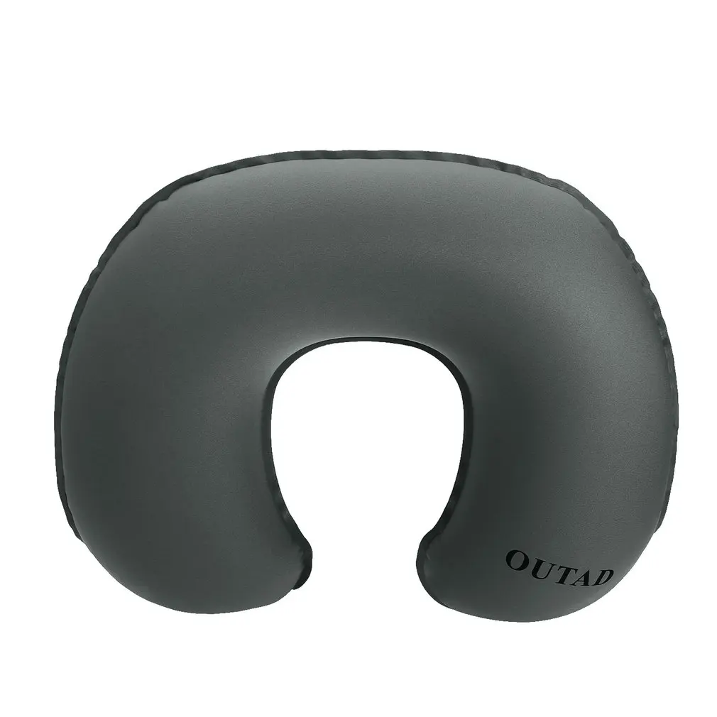 OUTAD Ultralight TPU Ergonomic Neck Concave Inflatable Air Pillow U-Shaped for Outdoor Camping Travel Bus Car Train Airplane | Дом и сад