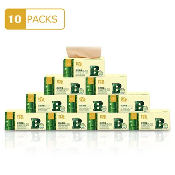 

10 Pack 4 Layers Portable Replacement Paper Print Tissue Travel Toilet Paper Table Kitchen Use Strong Water Absorption