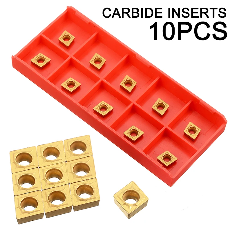 10Pcs CCMT060204-HM YBC251 Lathe CNC Carbide Insert For Lathe Turning Tool