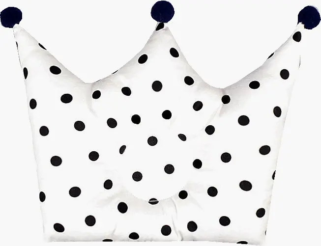 black dots Новорожденный мальчик украшения для комнаты Девочки Аксессуары Детская форменная Подушка предотвращает плоскую голову младенцы Корона точка постельные принадлежности подушки - Цвет: black dots