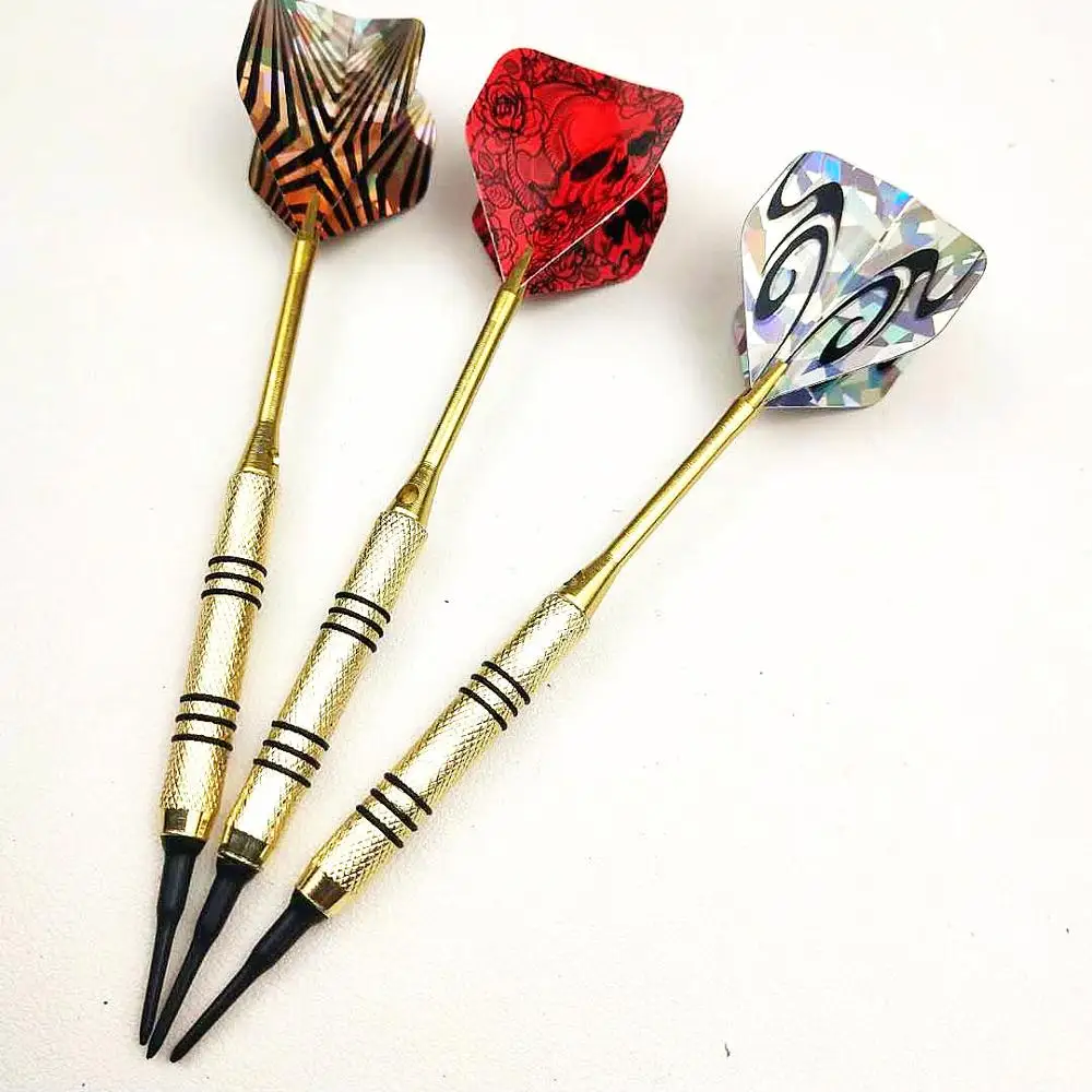 3 шт./компл. и профессиональный летучей Дартс 13,8 г мягкий наконечник Дартс медь вал красивые Дартс Летающая высокого качества - Цвет: 3pcs