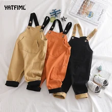YATFIML/Модный трикотажный комбинезон для маленьких мальчиков и девочек, штаны, Мягкий комбинезон для малышей, подтяжки, яркие цвета, Комбинезоны для маленьких девочек и мальчиков