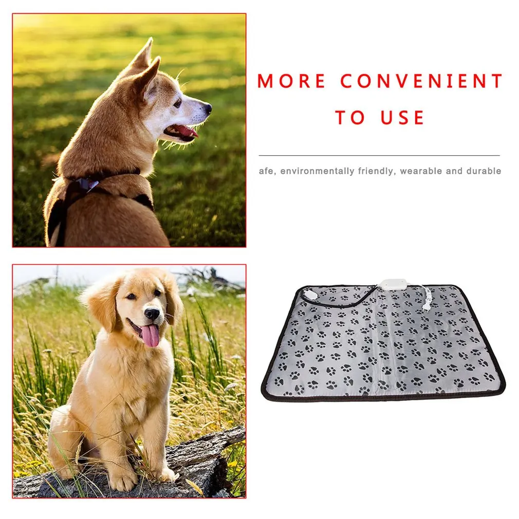 Pet Footprints Electric Blanket Dog Mat