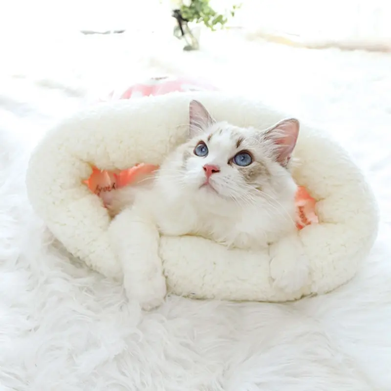 Washable Cat Sleeping Bag Puppy Small Dogs Cats Mat Bed Warm Soft Pet House Cat Sleeping Nest Dog Cushion Pets Accessories