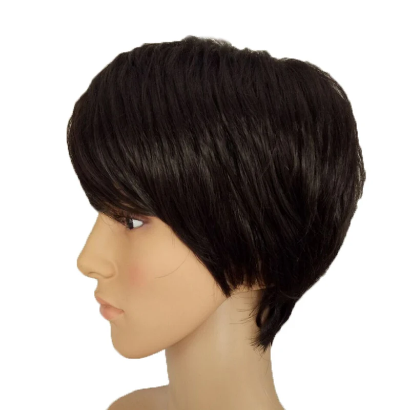 HAIRJOY Короткий Прямой полный парик для женщин и мужчин синтетический стул парики боковые челки термостойкие 5 цветов