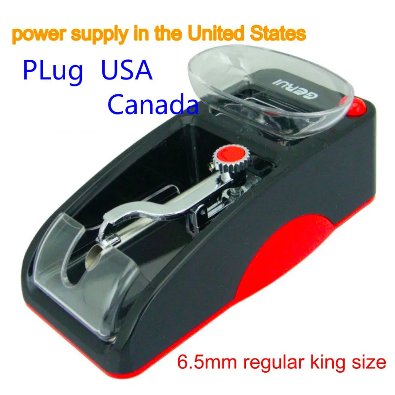 red-plug US 6.5mm 6,5 мм тонкая сигарета диаметр прокатки легко автоматическая машина для изготовления табака 7 мм инструмент - Цвет: red-plug US 6.5mm