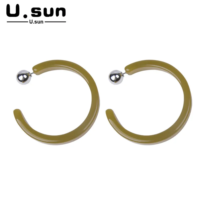 

Trendy Earrings Simple Elegant Charm Ladies Big Circle Bohemian Resin Acrylic Earring for Women Fashion Jewelry Drop Earrings