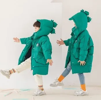 

100-150cm height new 2020 winter thicken warm girls down jacket with hood girls winter coat kids winter clothing