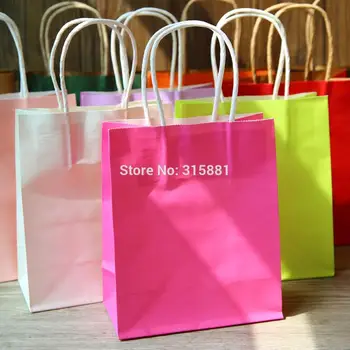 

Kraft paper Gift bag with handle wedding birthday party gift package bag Christmas new year gift wraping bag 18x15x8cm 10pcs/lot