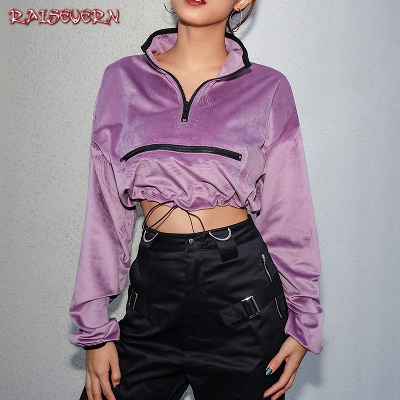 purple velvet sweatshirt
