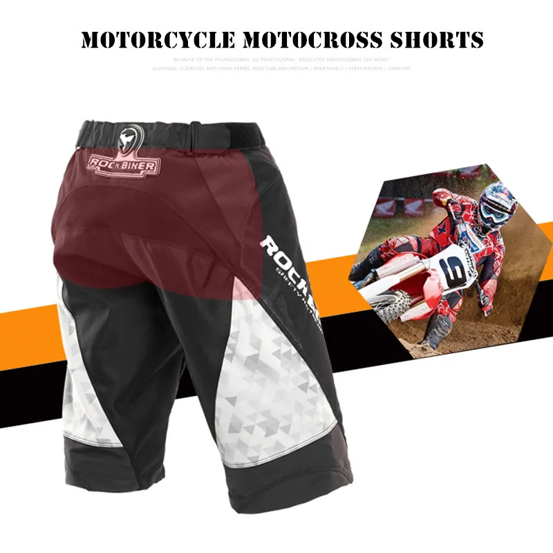 ROCK BIKER мужские велосипедные шорты для мотокросса горный велосипед ATV MX DH шорты для горного велосипеда внедорожные Короткие штаны с накладками