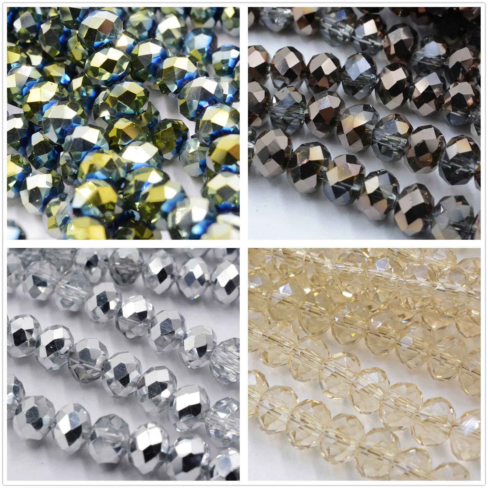 Loose Beads Turquoises Color Porcelain Rondelle Austria Crystal 4mm 6mm 8mm for DIY Jewelry Making