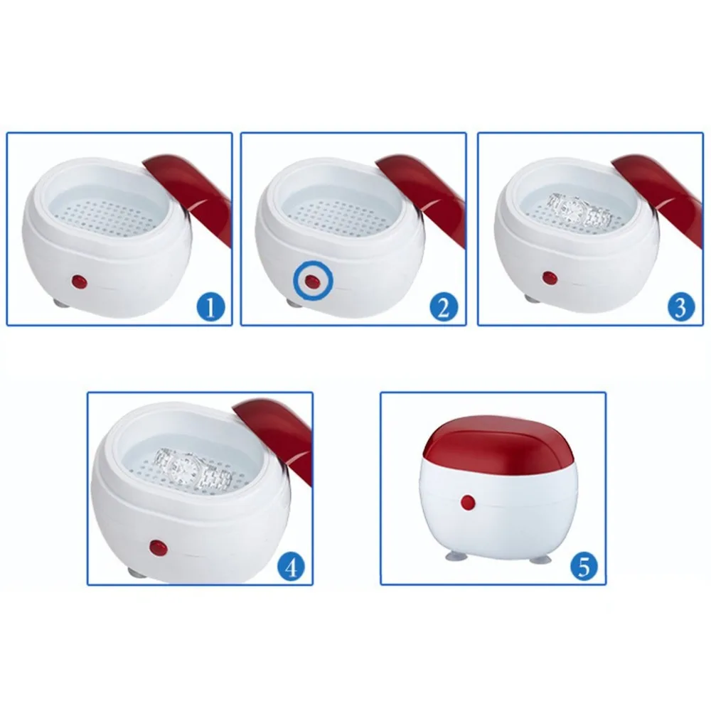 Portable Ultrasonic Cleaner Washing Machine Household Jewelry Lenses Watches Dentures Cleaning Machine Washer Cleaning Box