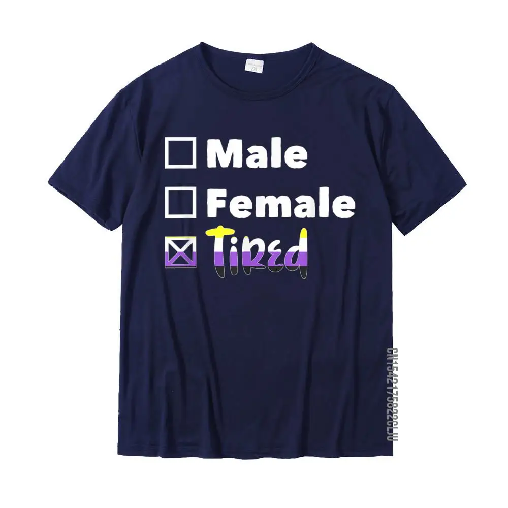 Family Slim Fit Short Sleeve comfortable Tshirts Pure Cotton Round Neck Men T Shirt Slim Fit Clothing Shirt NEW YEAR DAY Funny LGBT Pride Nonbinary Flag Non Binary T-Shirt__36810 navy