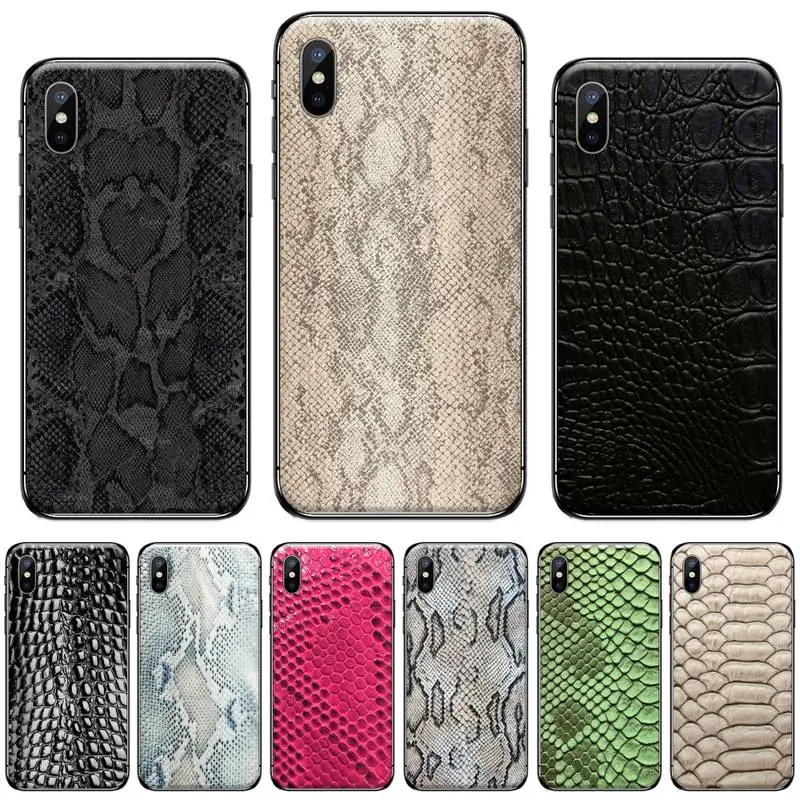 Crocodile leather Snakeskin snake Printing Phone Case cover Shell For iphone 5 5s 5c se 6 6s 7 8 plus x xs xr 11 pro max | Мобильные