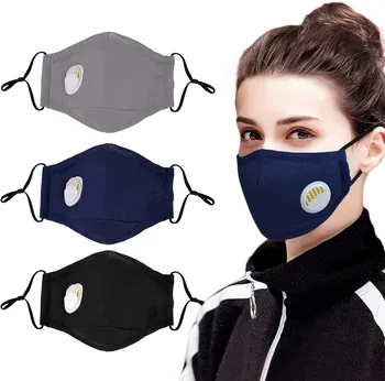 

3 color/set Reusable Cotton Face Mask Windproof Foggy Haze Pollution Mask Replaceable active carbon filters Mouth Cover Mascarar