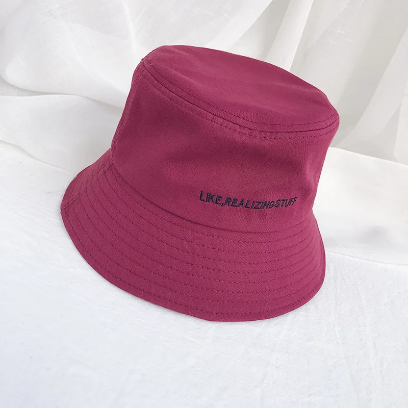 

2019 Fisherman's Cap Sunscreen Men and Women's Letter Embroidery Summer Corner Cotton Student's Sunhat Z2019