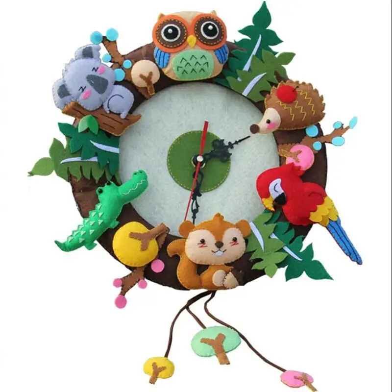  DIY funny wall clock kindergarten learning education kids toys children handmade craft toys home de - 4000162422652