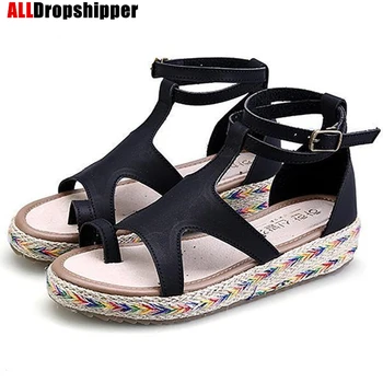 

Fish Mouth Sandals Women Summer Straw fisherman Shoe Clip Foot Sponge Cake Clip Toe Roman Women's Shoes Casual Sandals 35-43Size